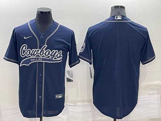 Men's Dallas Cowboys Customized Navy Cool Base Stitched Baseball Jersey,We sell and wholesale Men's Dallas Cowboys Customized Navy Cool Base Stitched Baseball Jersey on line form chian!